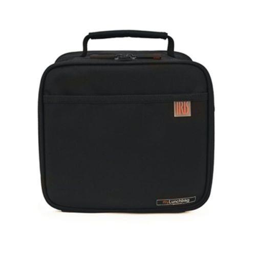 Porta Alimentos Iris Classic Lunchbag Negro + 2 Tupper Herméticos